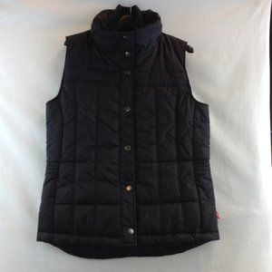Ellabee Black Full Zip Quilted Vest